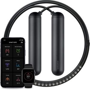 Tangram Black Medium LED Smart Jump Rope